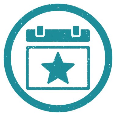 Yıldız favori gün grenli simgesi yuvarlak