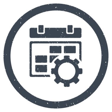 Takvim ayarlarını grenli simgesi yuvarlak