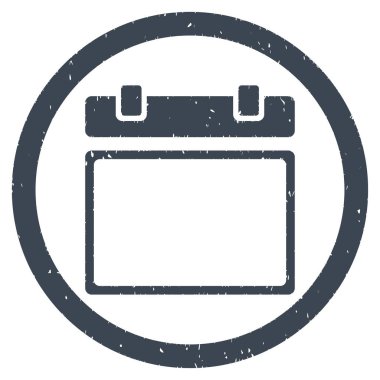 Boş Takvim günü grenli simgesi yuvarlak