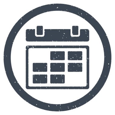 Aylık bir takvim grenli simgesi yuvarlak