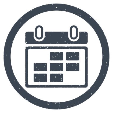 Aylık bir takvim grenli simgesi yuvarlak