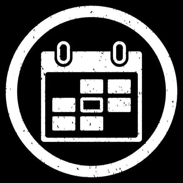 Kalenderdag rundade kornig ikonen — Stock vektor