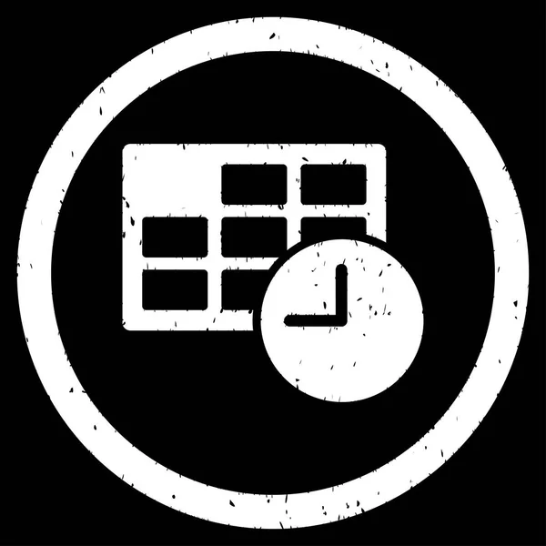 Date et heure arrondi Icône granuleuse — Image vectorielle