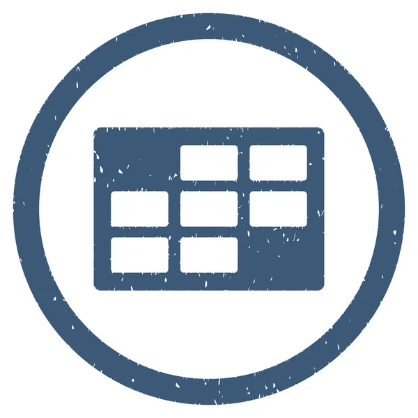 Kalendarz tabeli zaokrąglone ziarniste ikona — Wektor stockowy