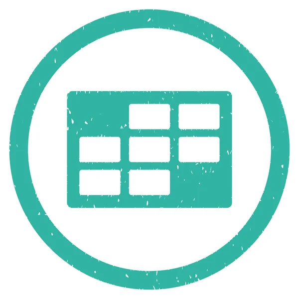 Asztali naptár lekerekített szemcsés ikon — Stock Vector