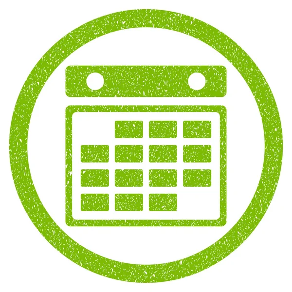 Календарь месяцев Круглая зернистая икона — стоковый вектор