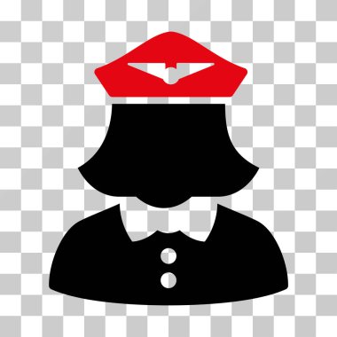 Havayolu hostes vektör simgesi