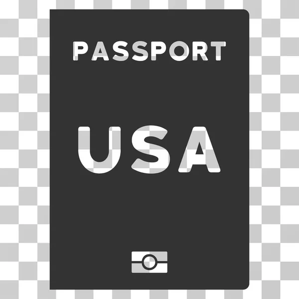 Ícone plano passaporte americano —  Vetores de Stock