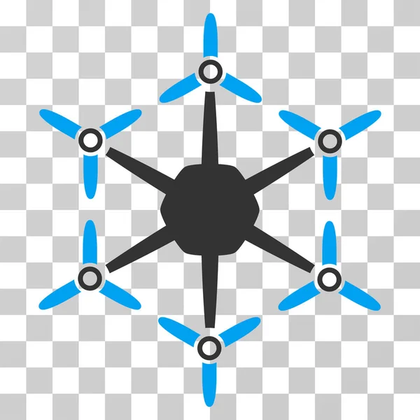 Hexacopter Icono plano — Vector de stock