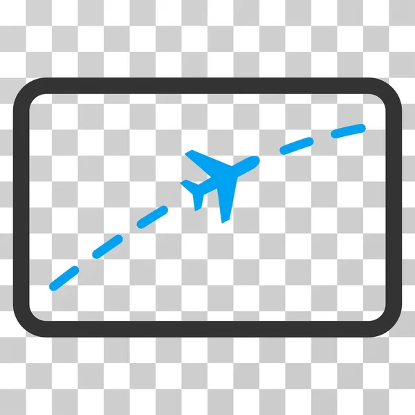 Plane Route Flat Icon — Stock Vector