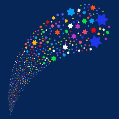 Altı yıldız kaynak akışı işaret