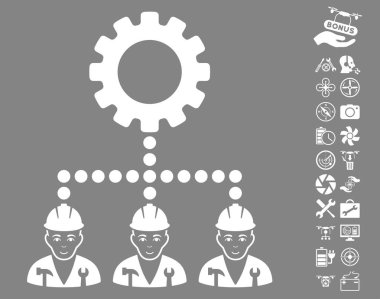 Servis personeli simgesi hava dron araçları Bonus ile