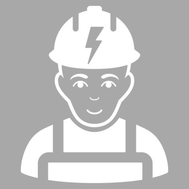 Elektrikçi düz vektör simgesi