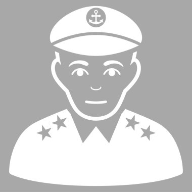 Askeri Kaptan düz vektör simgesi