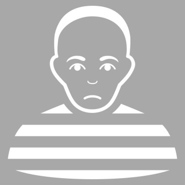 Mahkum düz vektör simgesi