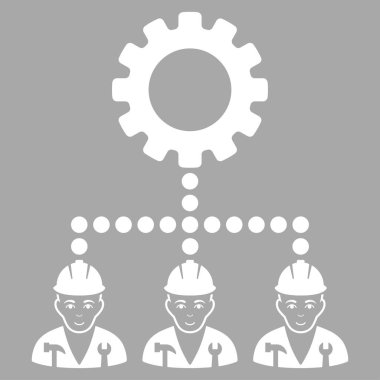 Servis personeli düz vektör simgesi