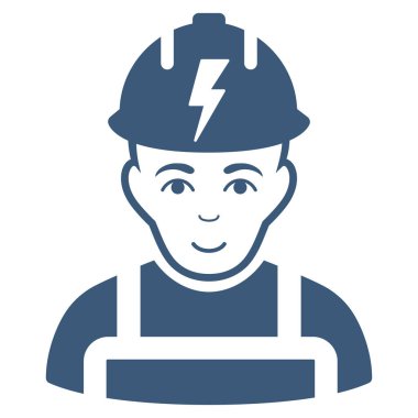 Elektrikçi düz vektör simgesi