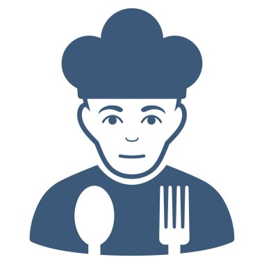 Üzgün Cook düz vektör simgesi