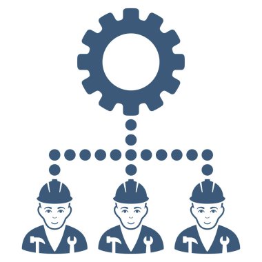 Servis personeli düz vektör simgesi