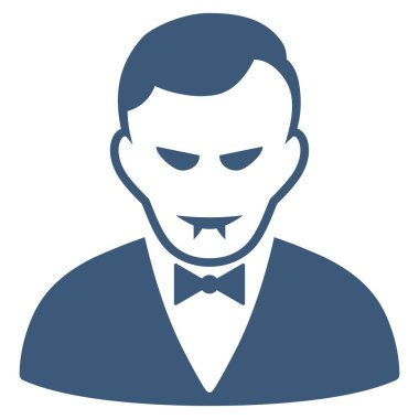 Vampir düz vektör simgesi