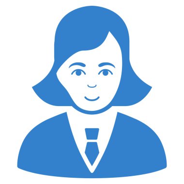 İş kadını düz vektör simgesi