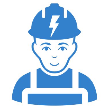 Elektrikçi düz vektör simgesi