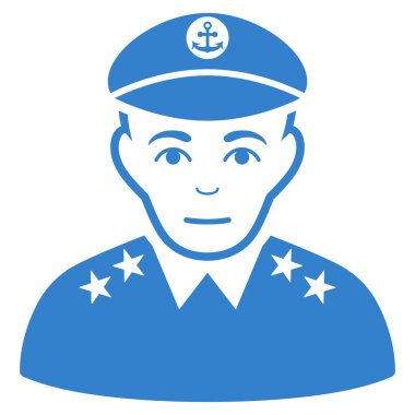 Askeri Kaptan düz vektör simgesi