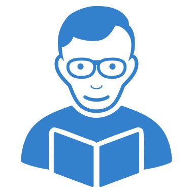 Okuyucu düz vektör simgesi