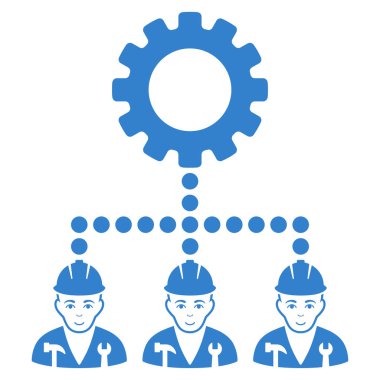 Servis personeli düz vektör simgesi