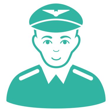 Havacı düz vektör simgesi