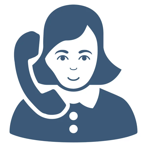 Receptioniste platte Vector Icon — Stockvector