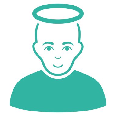 Kutsal adam düz vektör simgesi