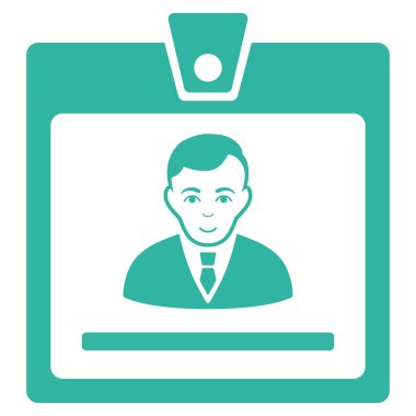 Müdür rozeti düz vektör simgesi