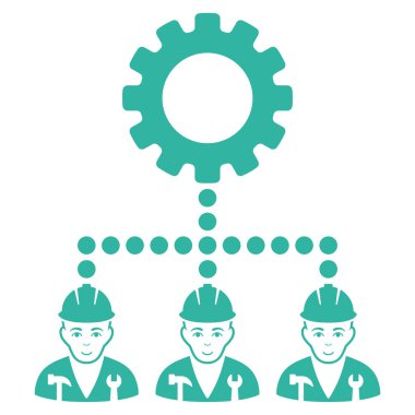 Servis personeli düz vektör simgesi