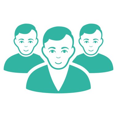 Kullanıcı grubu düz vektör simgesi