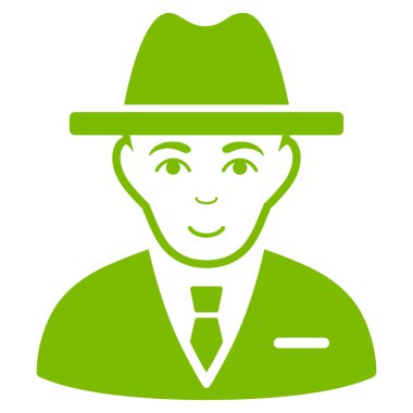 Ajan düz vektör simgesi