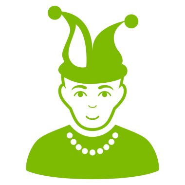 Aptal düz vektör simgesi