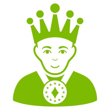 Kral düz vektör simgesi