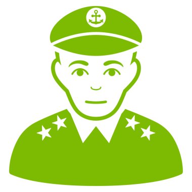 Askeri Kaptan düz vektör simgesi