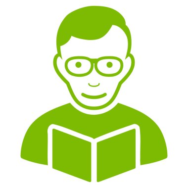 Okuyucu düz vektör simgesi