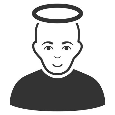 Kutsal adam düz vektör simgesi