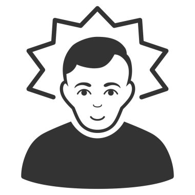 Mucit düz vektör simgesi