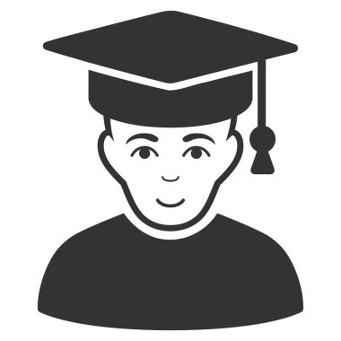 Profesör düz vektör simgesi