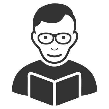 Okuyucu düz vektör simgesi