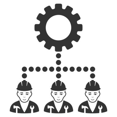 Servis personeli düz vektör simgesi