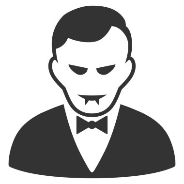 Vampir düz vektör simgesi