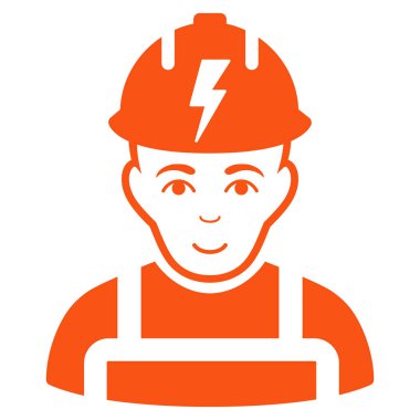 Elektrikçi düz vektör simgesi