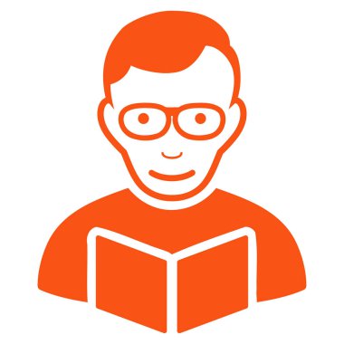 Okuyucu düz vektör simgesi