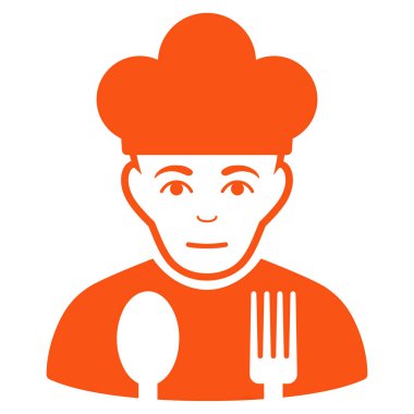 Üzgün Cook düz vektör simgesi