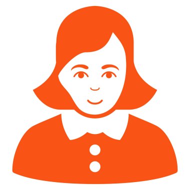 Kadın düz vektör simgesi